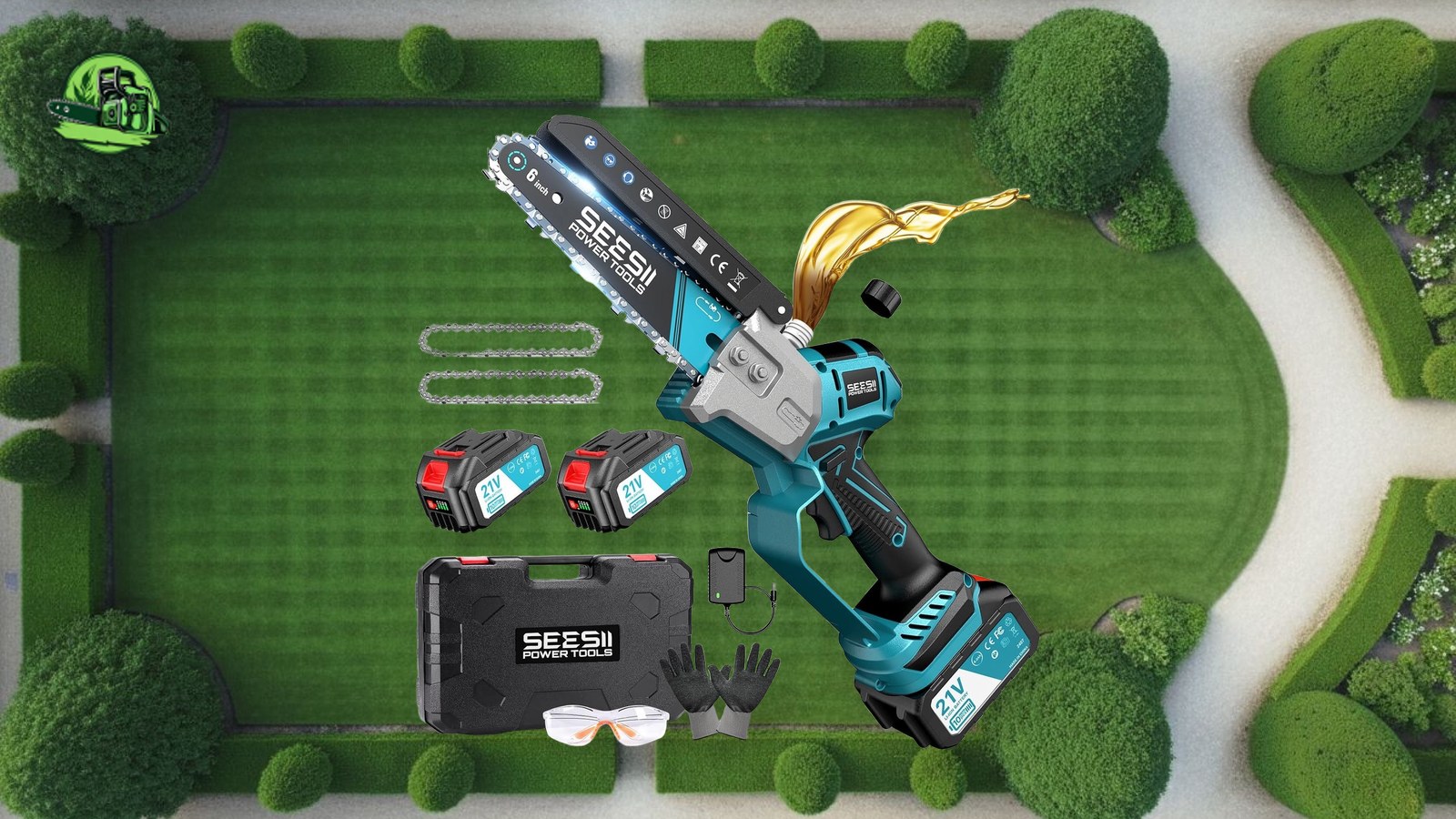 Mini-tronçonneuse Seesii 6 pouces compatible batteries Makita 18V